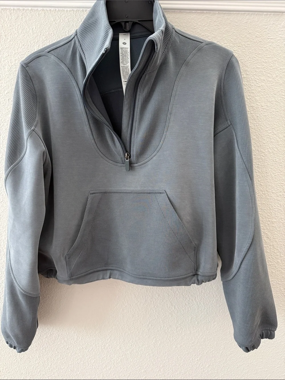 lululemon athletica Cropped Half-Zip Funnel Neck Pullover - Slate Gray